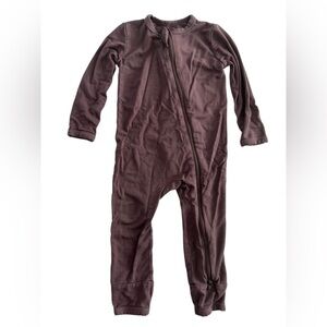 Bamboo Purple kyte 6-12 months Kids Pajama Footies